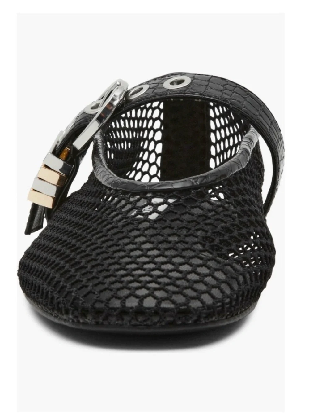 Steve Madden black Mesh Mary Jane Flat Shoes size 6